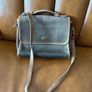 Vintage Coach Tan Leather Interior Crossbody Purse